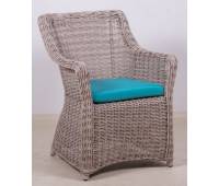 Плетеное кресло КОРФУ обеденное жгут 9677 ТЕРРАСА Люкс с подушкой