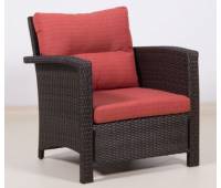 Плетеное кресло ВЕНЕЦИЯ-2 жгут 30834 ТЕРРАСА Люкс с подушками ткань М9002