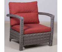 Плетеное кресло ВЕНЕЦИЯ жгут 7262/7425 ТЕРРАСА Люкс с подушками ткань М9002