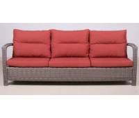 Плетеный диван 3-х местный ВЕНЕЦИЯ жгут 7262/7425 ТЕРРАСА Люкс с подушками