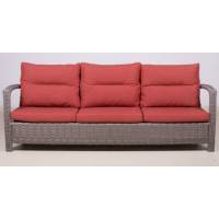 Плетеный диван 3-х местный ВЕНЕЦИЯ жгут 7262/7425 ТЕРРАСА Люкс с подушками
