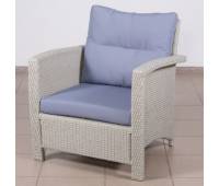 Плетеное кресло ВЕНЕЦИЯ-2 жгут 9378 ТЕРРАСА Люкс с подушками ткань 14808