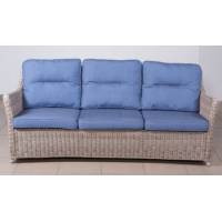 Плетеный диван низкий 3-х местный КОРФУ лаунж жгут 9677 ТЕРРАСА Люкс с подушками ткань 17807