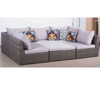 Модульный диван ИБИЦА 6 мест жгут 7412 ТЕРРАСА Люкс с подушками ткань 13806