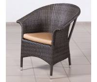 Плетеное кресло РИО жгут 30834 ТЕРРАСА Люкс с подушкой ткань 14203