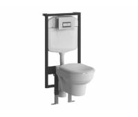 Подвесной унитаз Vitra Step с инсталляцией и сиденьем микролифт