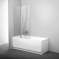 Шторка для ванны CVS2-100 левая сатин+стекло Transparent