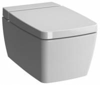 Подвесной унитаз METROPOLE 56 см, с функциями vitrAflush и vitrAfresh безободковый, с емкостью для чистящей жидкости