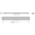 APZ116-850 Водоотводящий желоб с порогами для цельной решетки и фиксированным воротником к стене (сталь)