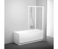 Шторка для ванны VS2 105 белая + Транспарент
