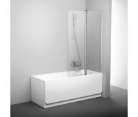 Шторка для ванны CVS2-100 правая сатин+стекло Transparent