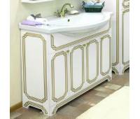 Тумба с раковиной Sanflor Каир 100, белый/позолота