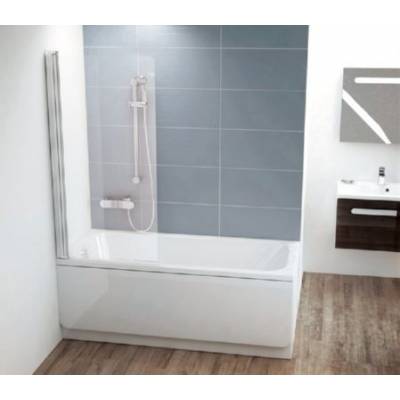 Шторка для ванны CVS1-80 левая блестящий+стекло Transparent