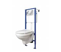 Комплект: DELFI (сиденье slim DP lift+инсталляция VECTOR с кнопкой ACTIS хром глянцевый)