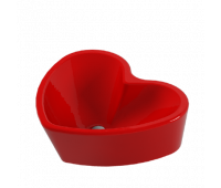 Раковина накладная Sanita Luxe Love Is, красный