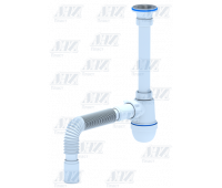 Сифон АниПласт C1005 1 1/4 40 с гибкой трубой 40*40