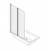 Шторка для ванны CVS1-80 правая сатин+стекло Transparent