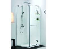 Душевое ограждение без поддона Azario AZ-NWG1231-L, 90*90, профиль серебро, покрытие Easy clean, левый