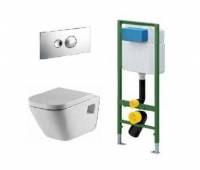 Сет инсталляция 713386 Viega Eco-WC + унитаз Roca Gap с сиденьем микролифт