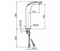 Смеситель Webert Aria AI830402015083 корпус хром, ручка Brina