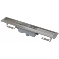 APZ1006-750 Professional - Водоотводящий желоб с порогами для цельной решетки, с вертикальным сливом (сталь)
