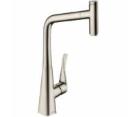 Смеситель для кухни с выдвижным изливом Hansgrohe 14884800 Metris Select, под сталь